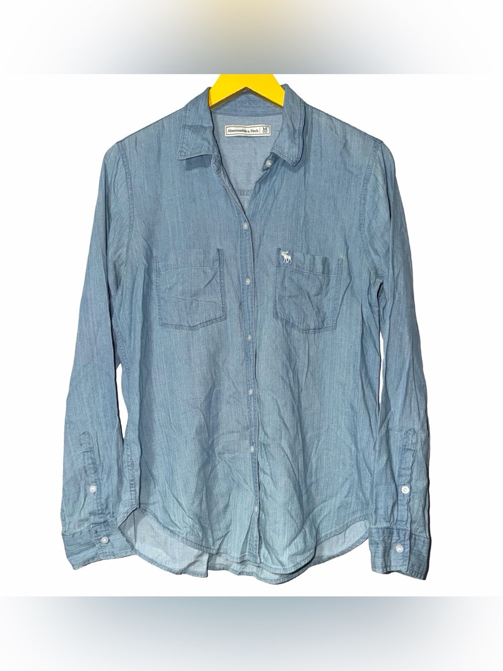 Abercrombie & Fitch blue denim shirt medium